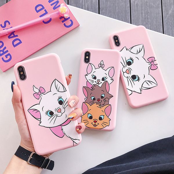 

aristocats cartoon tsundere marie cat case for iphone x xs xr max 7 8 6 6s plus cute kitten pink silicon soft tpu cover capa
