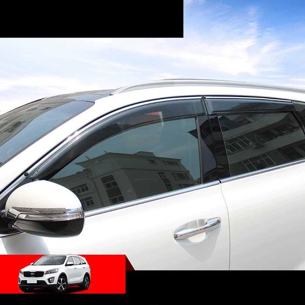

lsrtw2017 ppma material car door visor window rain shield for kia sorento prime 2015 2016 2017 2018 2019 2020 guard