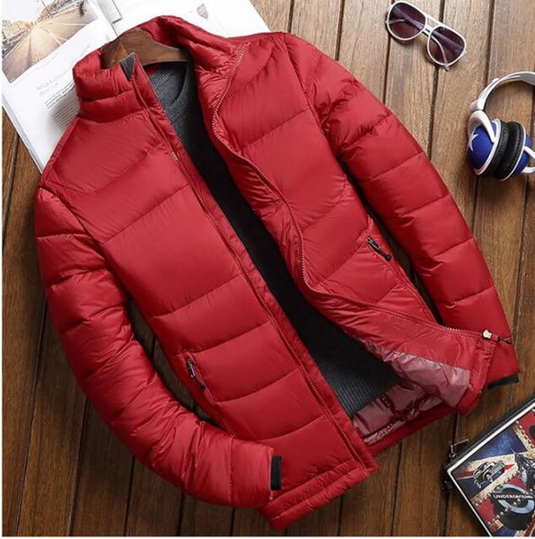 

мужчины весна осень хань версия новой европейской и американской моды бутик тонкий личность утолщенной воротник повседневная вниз пальто 555, Black