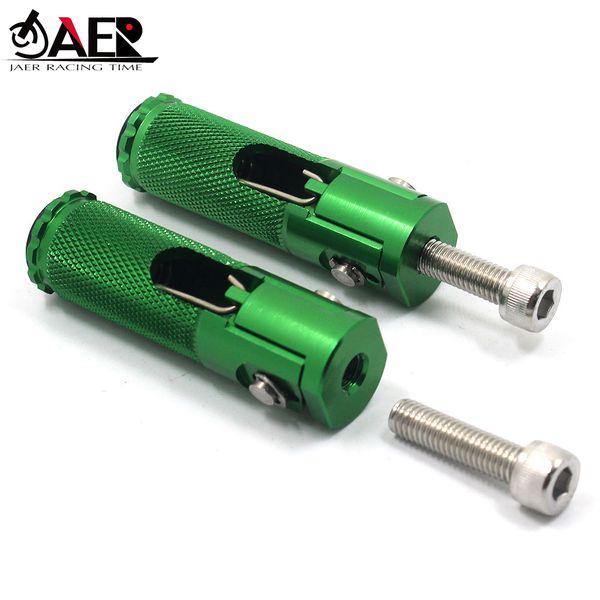 

jaer cnc aluminum universal motorcycle motor bike folding footrests footpegs foot rests pegs rear pedals set parts for