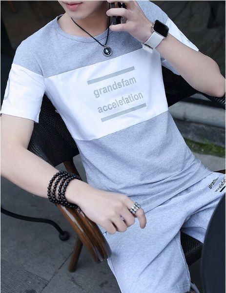 

summer men's short sleeveshirt casual suit korean half sleeve fashion handsome suit 2019 new men's, Gray