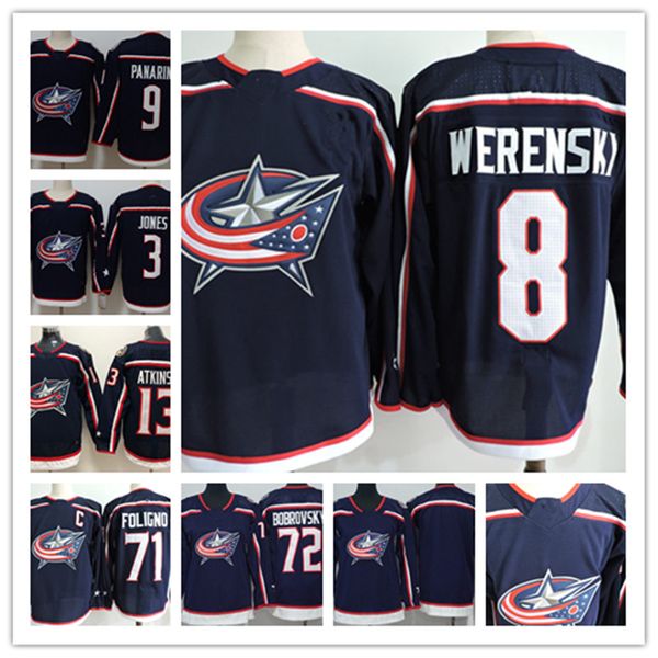 

Mens Columbus Blue Jackets Zach Werenski Jersey Artemi Panarin Seth Jones Nick Foligno Sergei Bobrovsky Cam Atkinson Blue Jackets Jersey