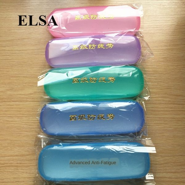 

presbyopia lens case pvc mold plastics plastic reading glasses plastic box transparent color plain mirror glasses special box, Blue