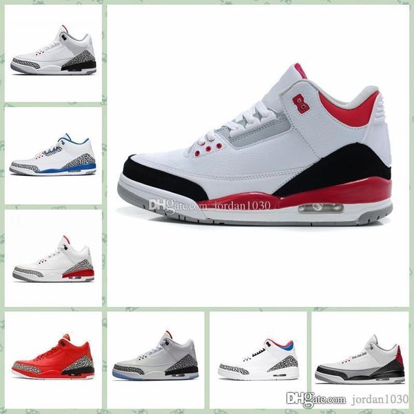

j003ma 2019 pure white aj 3 3s mans basketball shoes tinker katrina jth linell chicago og royal blue black red cemant sneakers