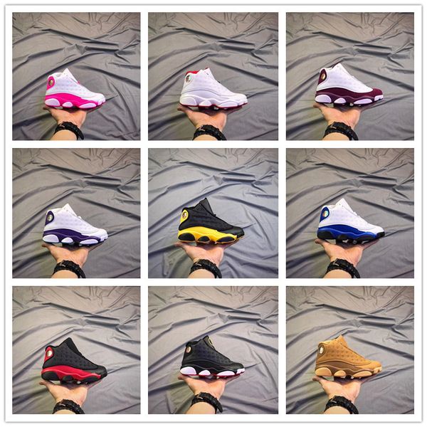 

2018 дешевые продажа дети xiii 13 классические повседневная обувь для top 13s kid черное золото фиолетовый белый красный открытом воздухе кр, Black