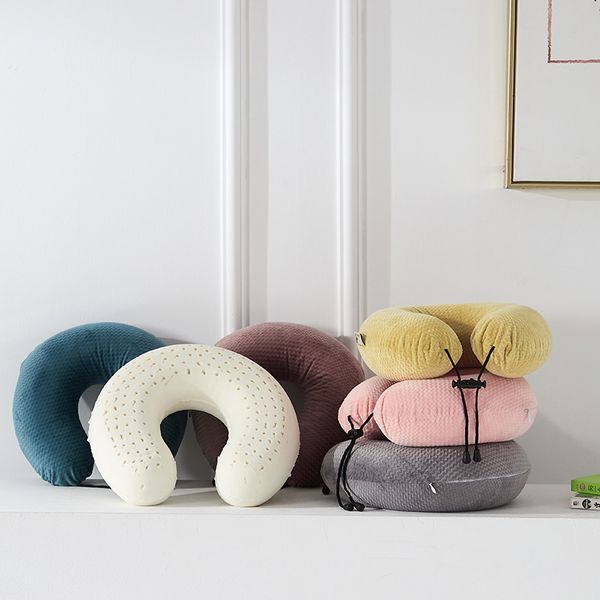 

cushion candy color high u-shaped neck pillow 4 style seat / back pillow polyester comfort neck pillowcase + pillowcore