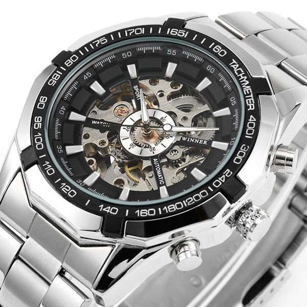 

winner men automatic mechanical gold skeleton vintage man mens forsining watch brand luxury ly191226 s, Slivery;brown