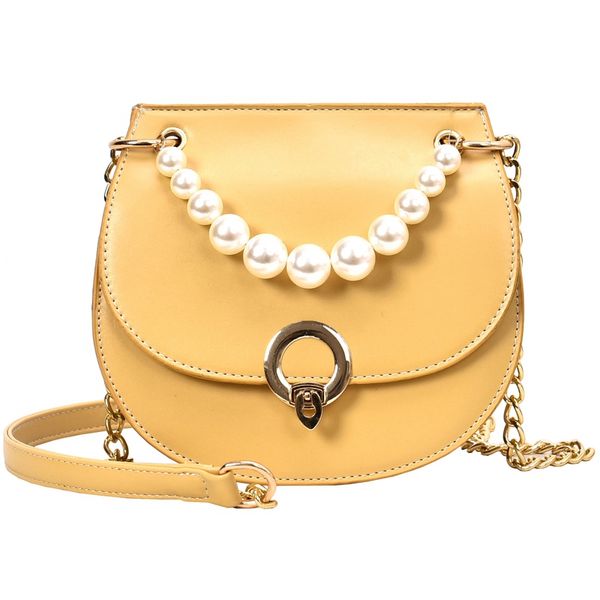 

mini saddle bag pearl tote bag joker simple fresh chain shoulder messenger
