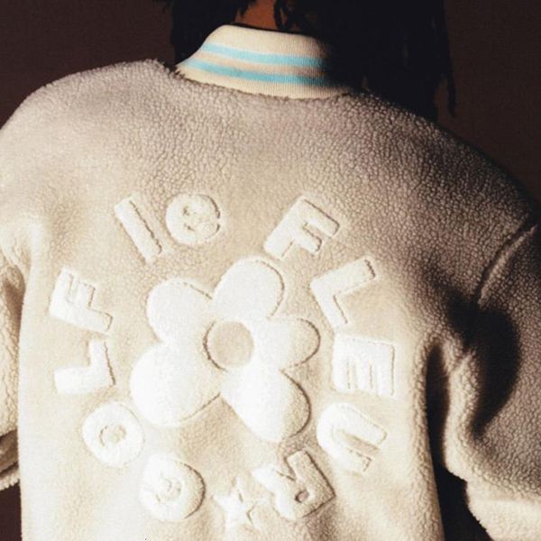 

гольф ван 19aw совместно подписанный гранулированный бархатный жакет повседневный уличный узор открытый белый синий полосатый пальто весна о, Black;brown