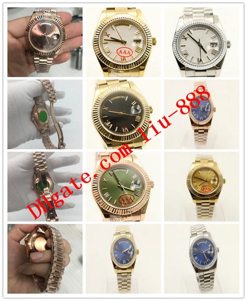 

10 style men wristwatch 40mm 228235 228238 228239 silver gold steel bracelet date asia 2813 automatic luxury wristwatch elling, Slivery;brown