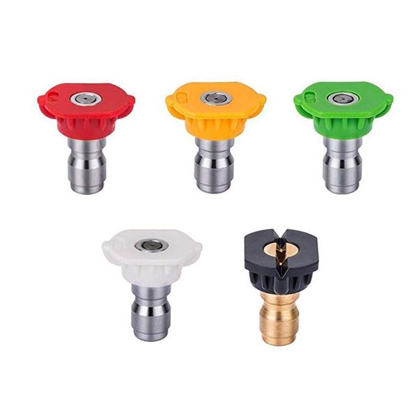 

5 pack high pressure washer spray nozzle tips car washer metal jet lance quick nozzle tips 1/4 quick connect attachment