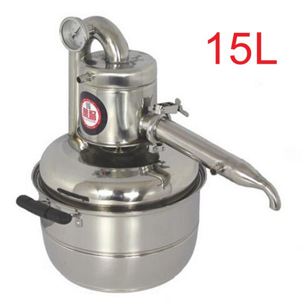 

new arrival 15l water alcohol distiller home brew kit distiller wine making essential oil boiler