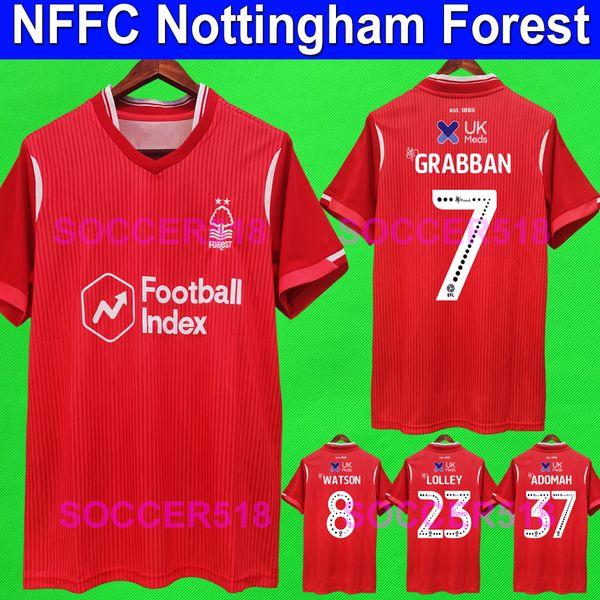 

nffc 2019 2020 nottingham forest grabban adomah football club lolley watson shirts 19 20 home red soccer jerseys dawson semedo cash maillots, Black;yellow