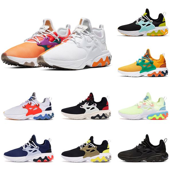 

react presto beams men women running shoes dharma triple black white phantom red barely volt mens breathable trainers sport runner off 36-45