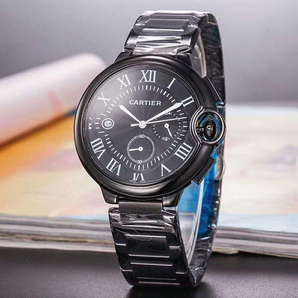 

3A горячие продажи мужские кварцевые часы новые полки все Subdials работы ремешок из н