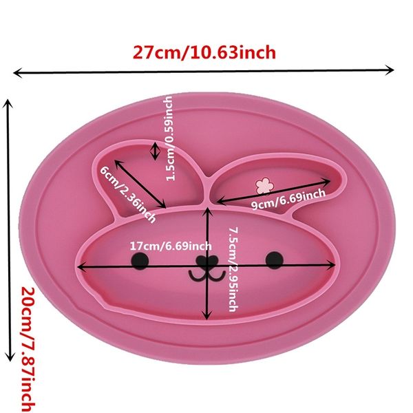 

big deal baby dishes silicone infant bowls plate tableware kids food holder tray cartoon rabbit food placemat for baby feeding r bowls