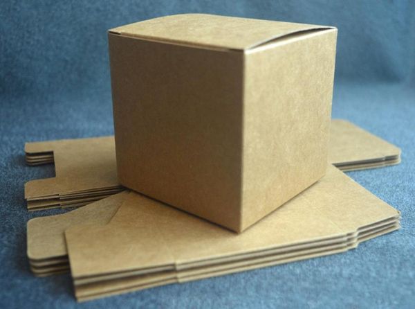 

50 pcs kraft paper folding carton delivery box packing paper box handmade packing shopping delivery