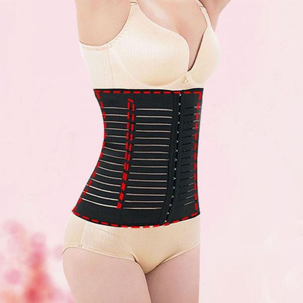 

women steel waist fitness corset body shaper sport waist trainer cincher underbust corset body shaper shapewear tummy belt, Black;white