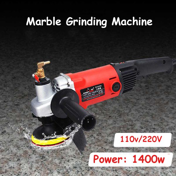 

electric 1400w marble granite wet stone polisher grinder sander hand grinder water mill variable speed c/w 7 pcs polishing pad