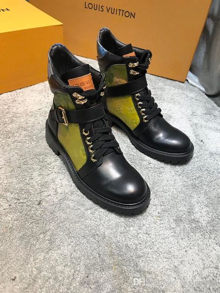 

a4 luxury letter ribbon metal buckle low heel short boots genuine cowhide leather fashion woman pearl boots, Black