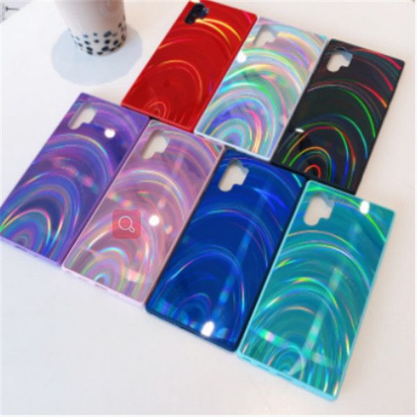 Mehrfarbige Regenbogen-Gelee-Handyhülle für iPhone 11 Pro Samsung A10 A20 A30 50 A70 Dazzle Color Mirror Schutzhülle