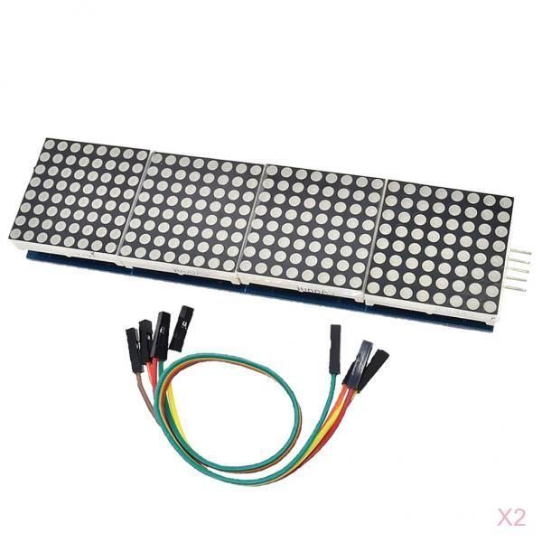 

2x max7219 serial dot matrix display module 8x8 / 4 in 1 for led pi