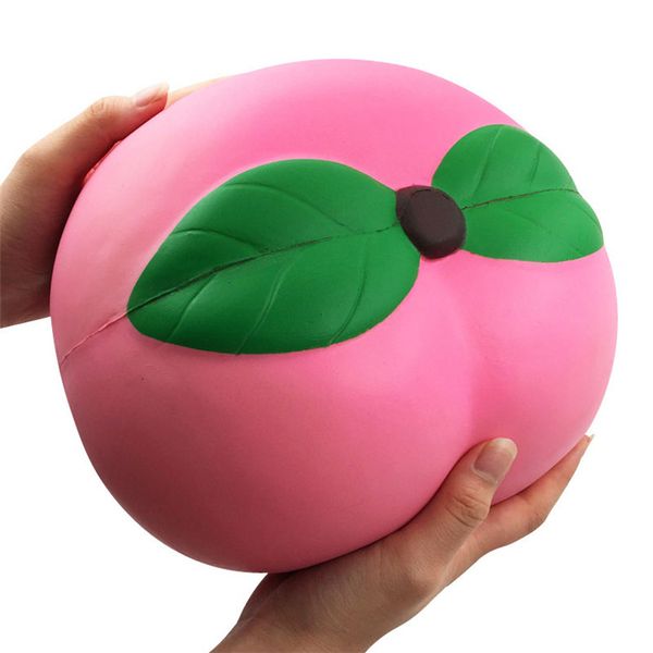 

squishy huge peach jumbo slow rising soft oversize phone squeeze toys pendant anti stress christmas decompression toy