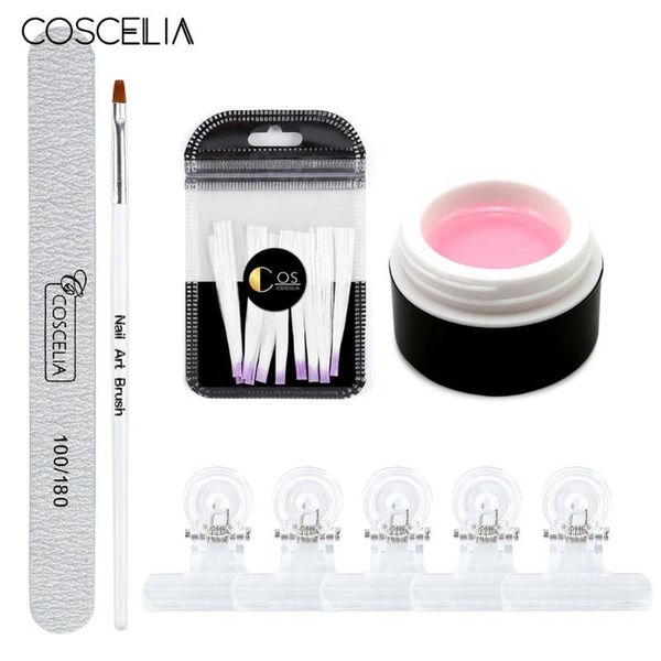 

coscelia nail uv gel nail acrylic fiberglass extension fiber tips for nails art kit manicure tools builder gel set kits