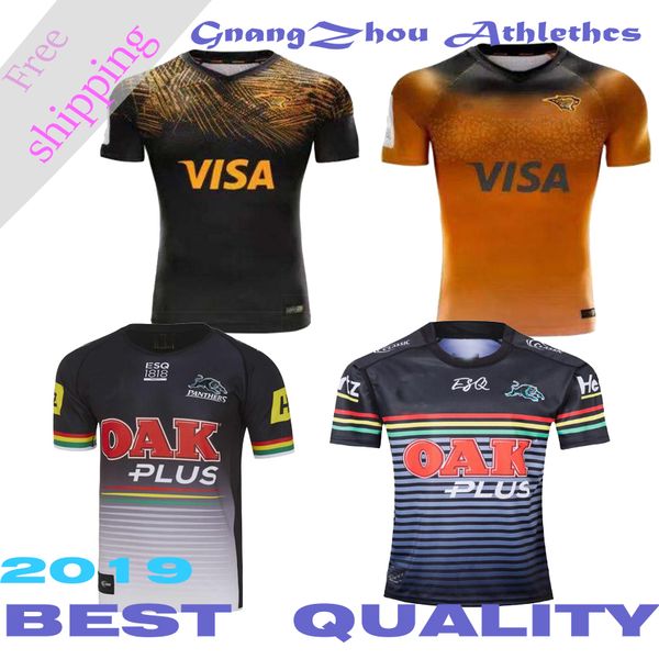 

2019 2020 jaguares home away rugby jerseys league shirts jaguars leopard rugby shirt jaguares jersey, Red;gray