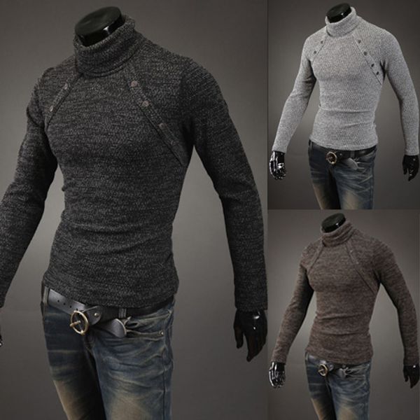 

new mens eight buckle design sweater, White;black