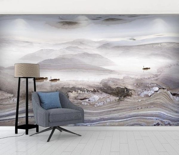 

3d wallpaper murals custom living room bedroom home decor 3d hd ink landscape marble pattern decorative painting murals