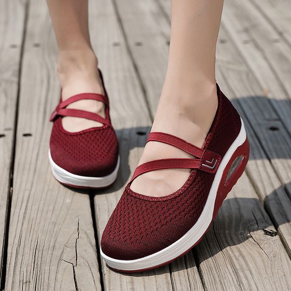 

womens flat platform shoes summer mesh sneakers breathable casual shoes fashion female tenis moccasin zapatos mujer loafer 35-42, Black