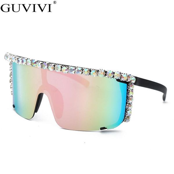 

women diamond goggle sunglasses vintage mirror gradient mask sun glasses men rhinestone eyeglasses oculus feminino de sol gafas nwjxe