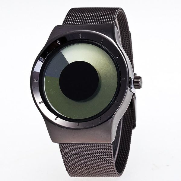 

2019 brand new fashion alloy mesh strap watches original no pointer simple quartz time spiral wristwatches wholesale lw014, Slivery;brown
