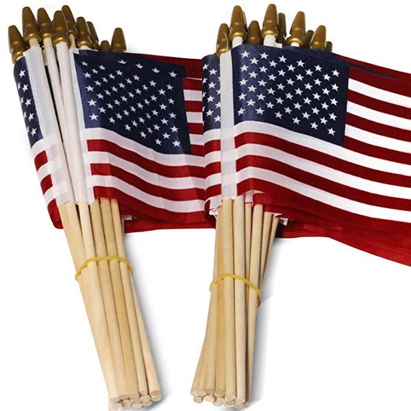 

США 4x6 в деревянной палкой флаг 4 июля украшения ветеран партии Могильный маркер р