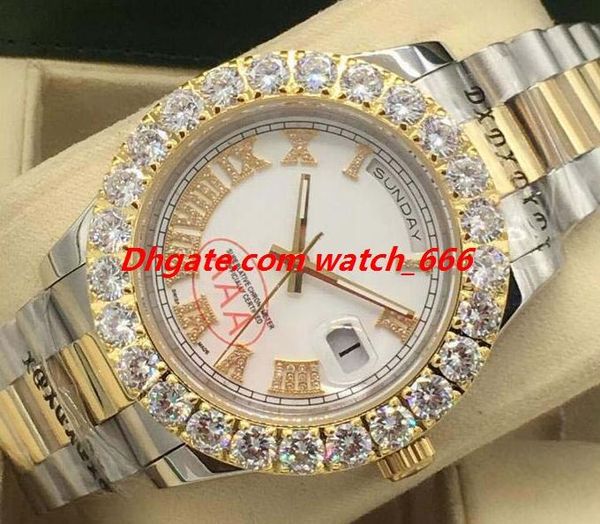 

New Version Luxury Watch 4 Style Two Tone Mens 41mm II Bigger Diamond Bezel Watch Roman Dial Automatic Fashion Men's Watch Wristwatch