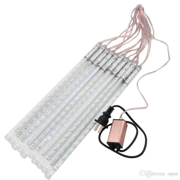 AC100-240V LED Tüp Su Geçirmez ABD AB Fiş SMD5050 2835 Meteor Duş Yağmur Tüp LED Noel Işıkları Düğün Bahçe Açık