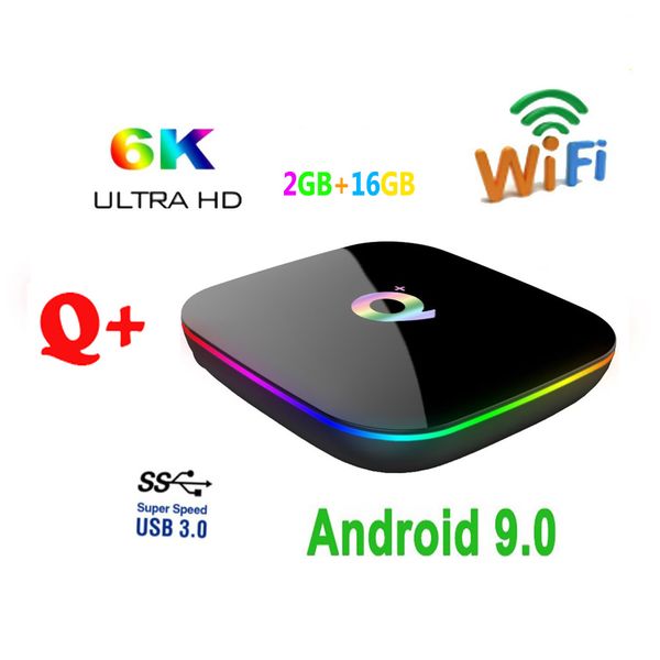 

q plus smart tv box allwinner h6 quad core 2gb 16gb поддержка 6k hd usb3. 0 android 9.0 tv box