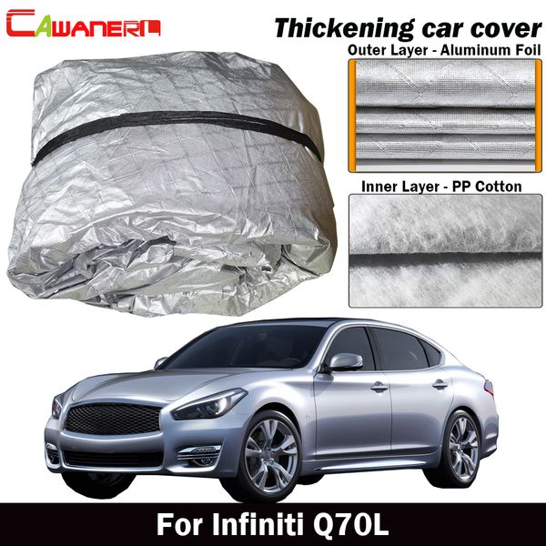 

cawanerl thick cotton car cover waterproof anti-uv sun shade rain snow hail protection cover dust proof for infiniti q70l