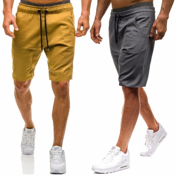 

2020 new bermuda moleton plat shorts men fashion elastic waistband casual men's short pants, White;black