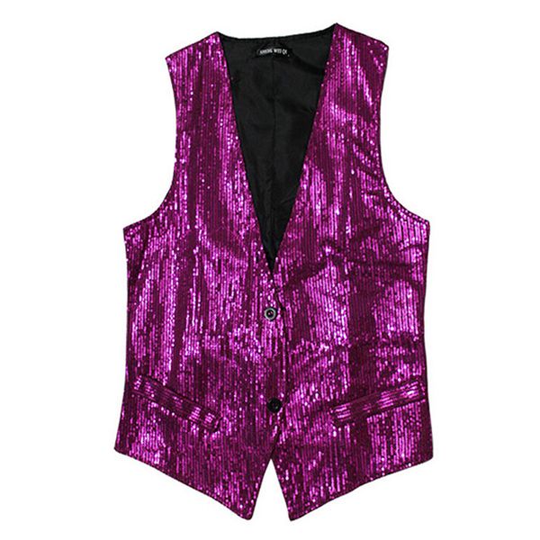 

hot sale men vest casual suits v-neck sleeveless slim sequins dj stage waistcoat nightclub bar vest men clothing asia size m-3xl, Black;white