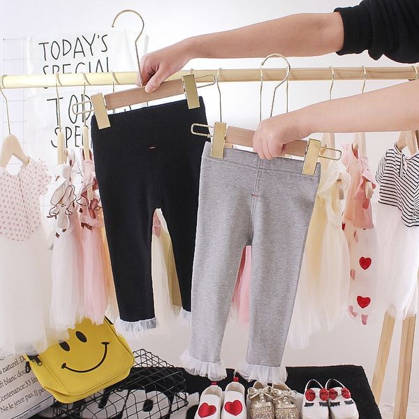 

girls leggings autumn baby autumn baby 2 little girl tight tight pants pants outside wear 1-3 years old, Blue