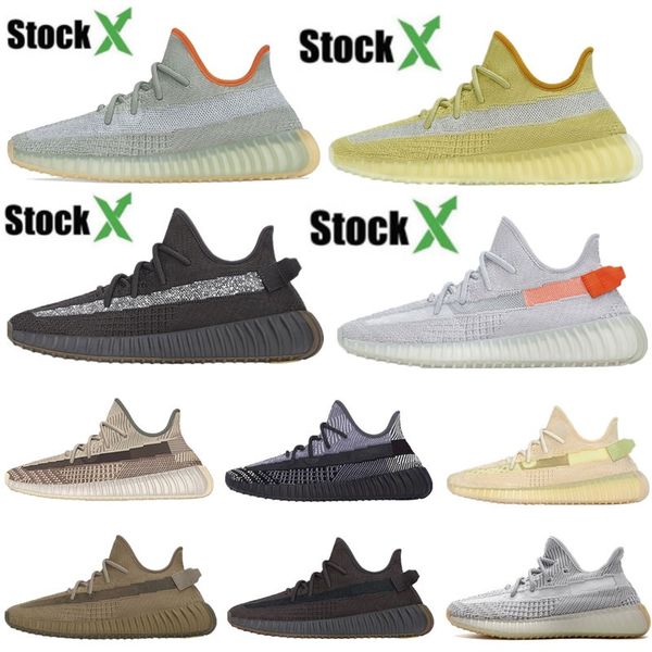 

new desert sage kanye west v2 marsh tail light zyon earth flax running shoes cinder static reflective women sports men sneakers whit box