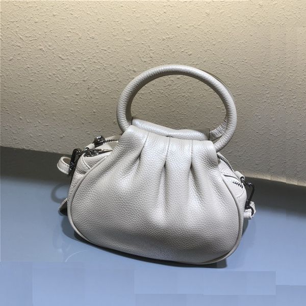 

folds design women handbags genuine leather shoulder crossbody bags for ladies casual shopping dinner party small mom female bag