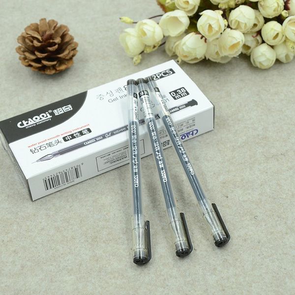 

12pcs 0.38 mm gel ink pen the whole needle for office, exam school cute, funny 14.5 cm/ 5.7 inch supplies office