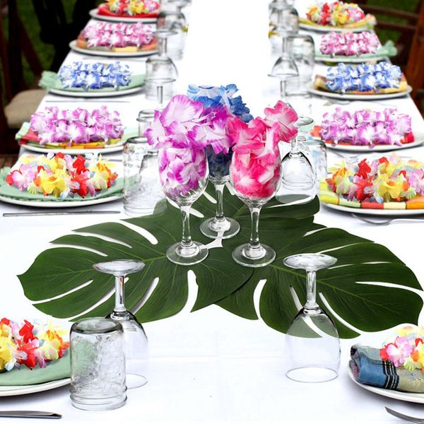 

hawaiian luau party supplies-hawaiian leis(36ct) with hawaiian flower hair clips(16pcs), perfect for your hawaii luaus