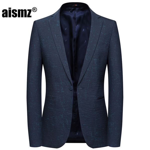 

aismz new autumn winter men blazer casaco masculino hombre slim fit business casual blue vetement homme 2019 mens blazers jacket, White;black