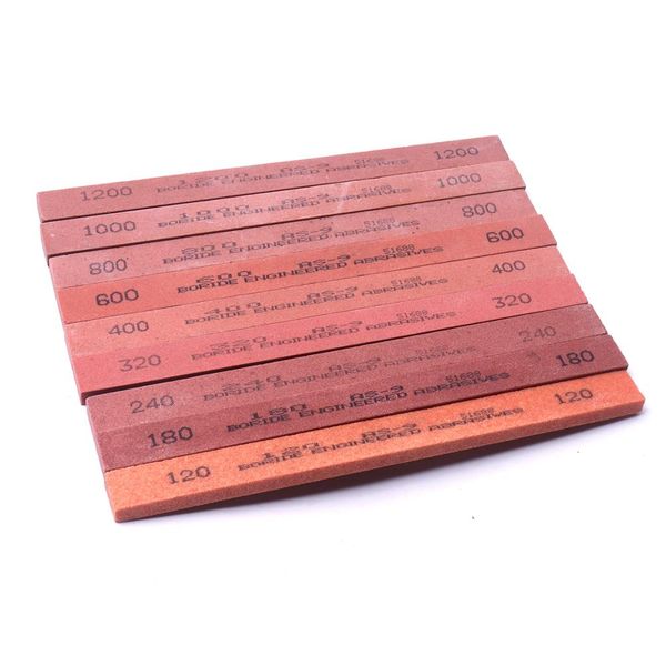 

1pc grit 120-1200# 9 type whetstone 150x12x6mm white corundum knife sharpener polishing oil stone grinding sand grindstone