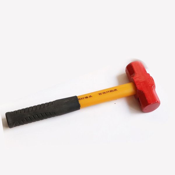 

handle fine red head forged shockproof anti-off square head octagonal hammer