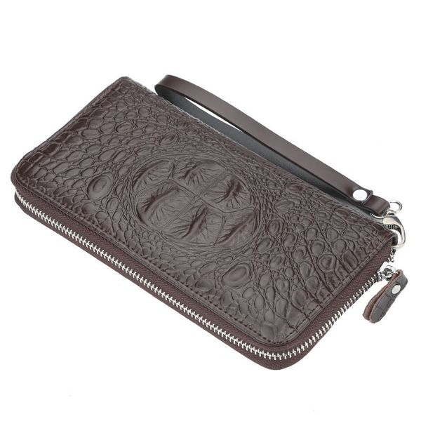 

2019 leather long wallet men pruse male clutch zipper around wallets men women money bag pocket mltifunction wallets, Red;black